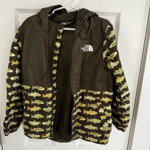 The North Face Kids' Brown Fish Pattern Raincoat